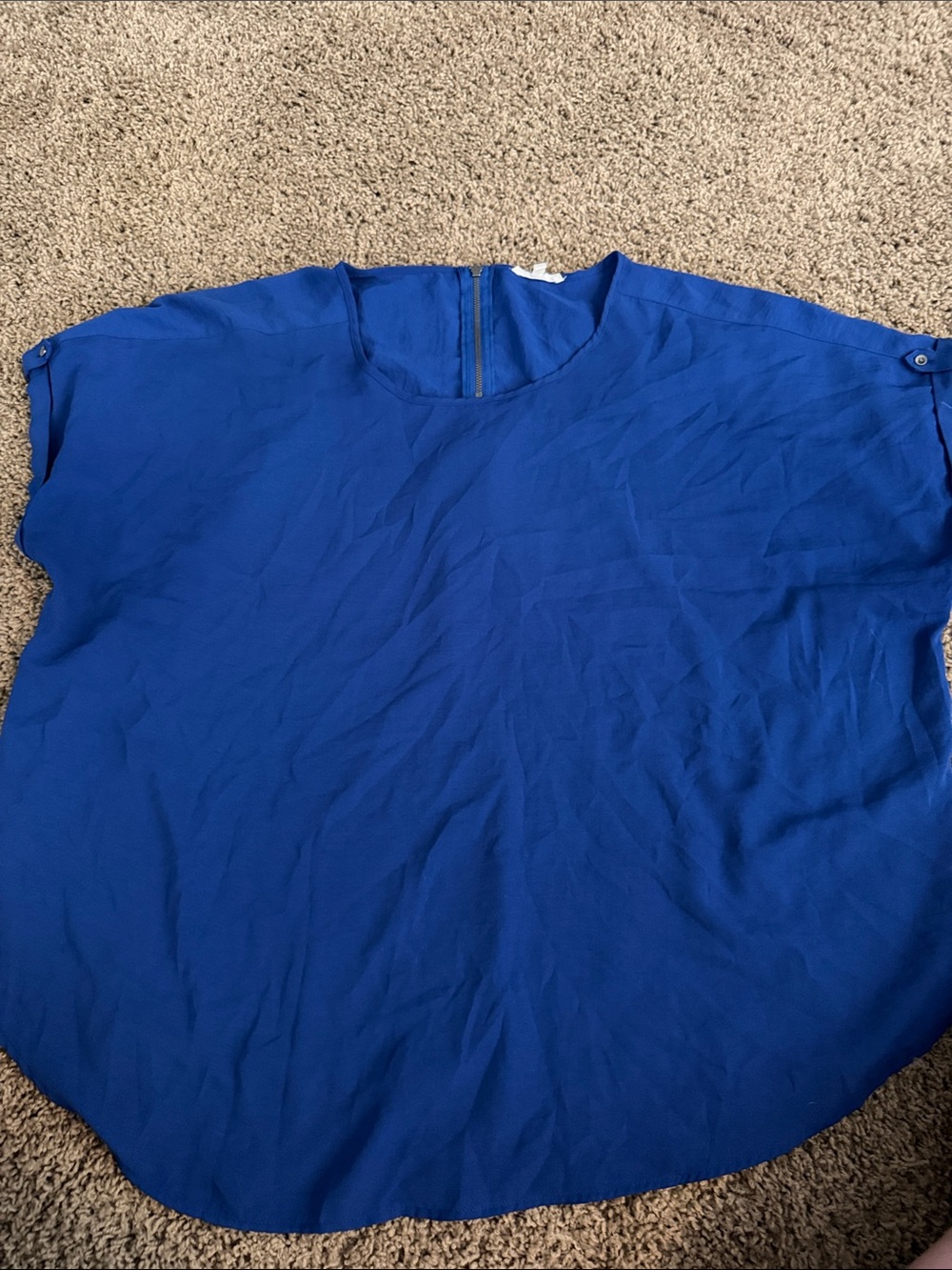 Maurices Royal Blue Short Sleeve Blouse